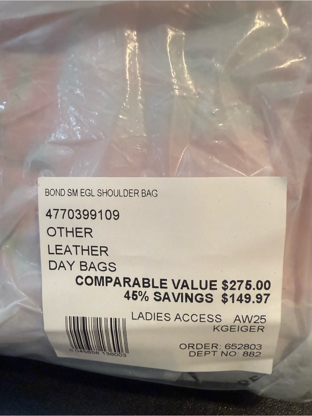 Kurt Geiger London "The Bond" All-Leather Tie-Dye Shoulder Bag. NWT. Full Set. - Picture 17 of 17